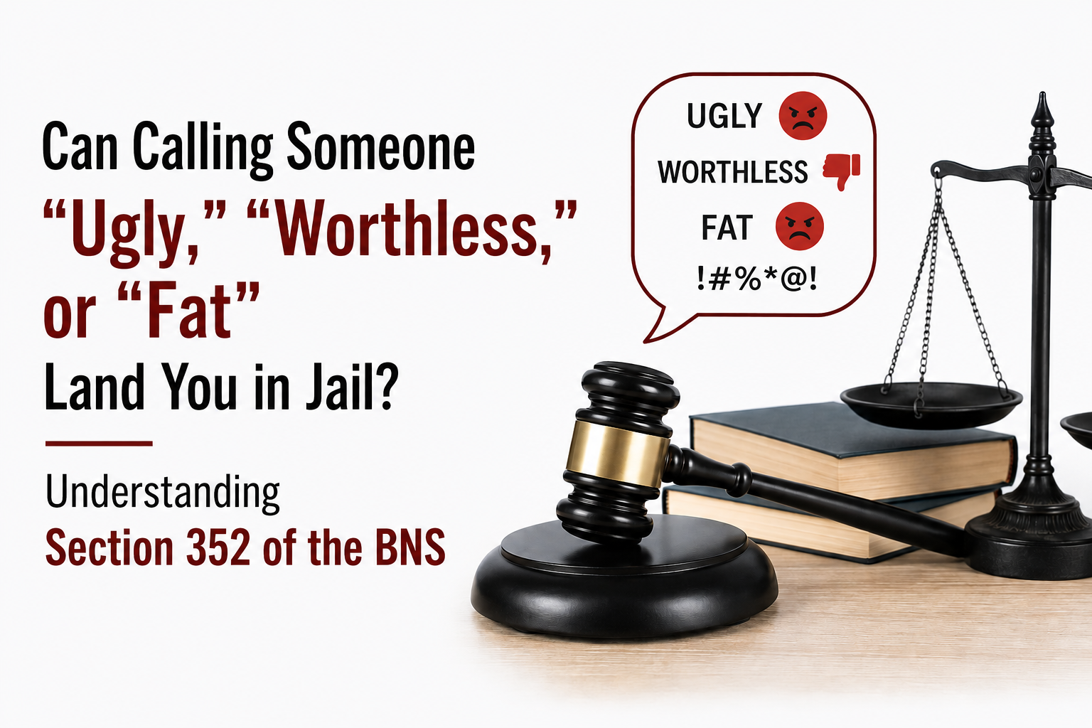 Can Calling Someone Ugly, Worthless, or Fat Land You in Jail? Understanding Section 352 of the BNS?